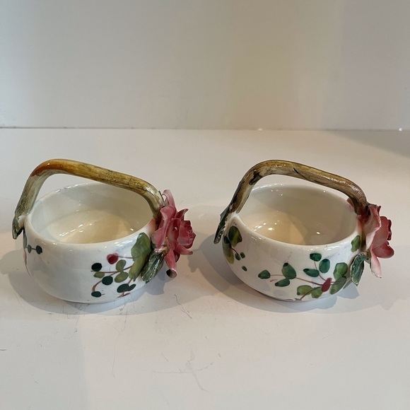 Pair of Hand-Painted Italian Trinket/Snack Dishes - Picture 4 of 11